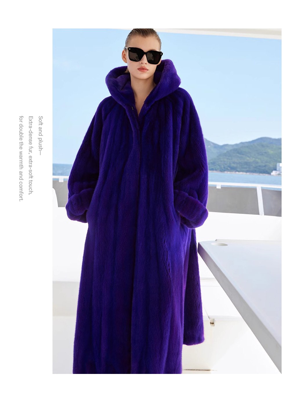 original hooded velvet mink fur coat for women — imported full pelt design, 2025 new winter collection