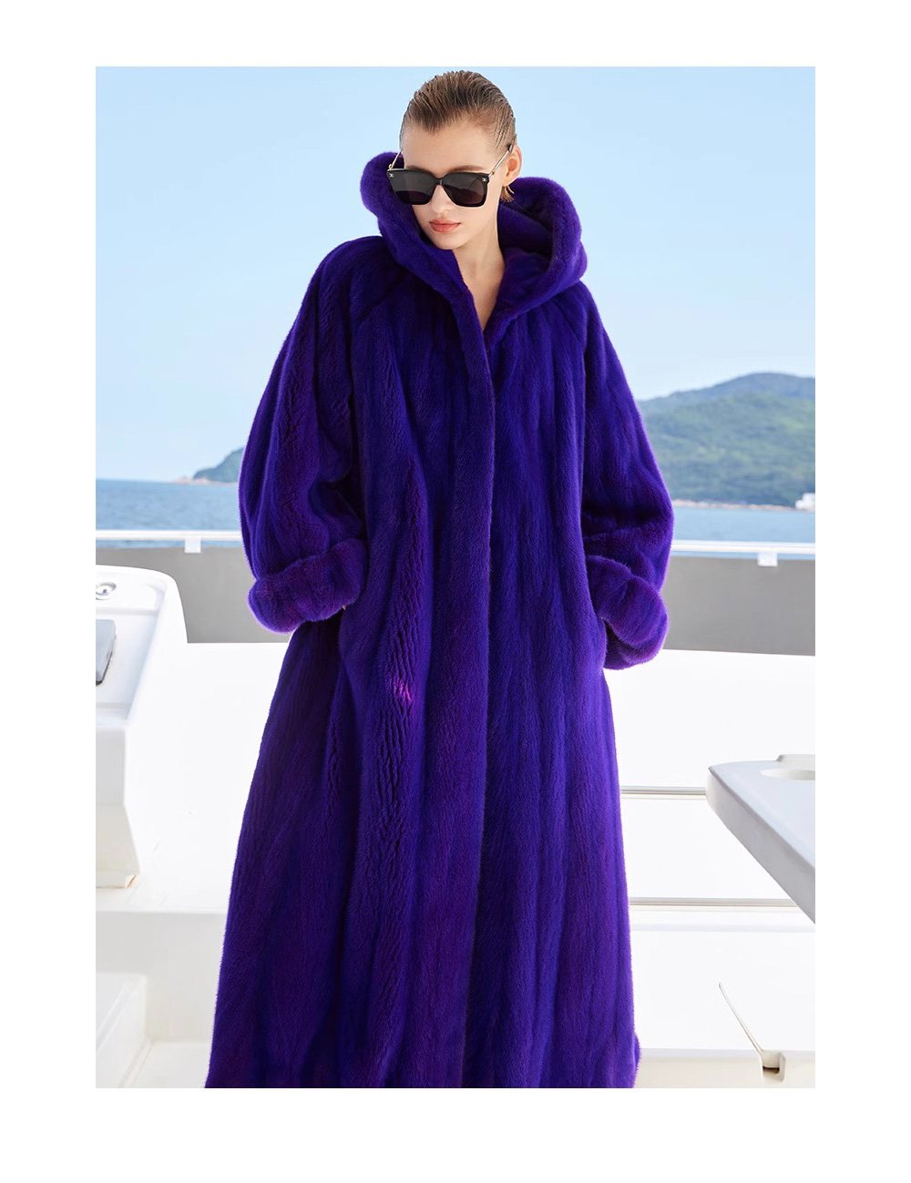 original hooded velvet mink fur coat for women — imported full pelt design, 2025 new winter collection