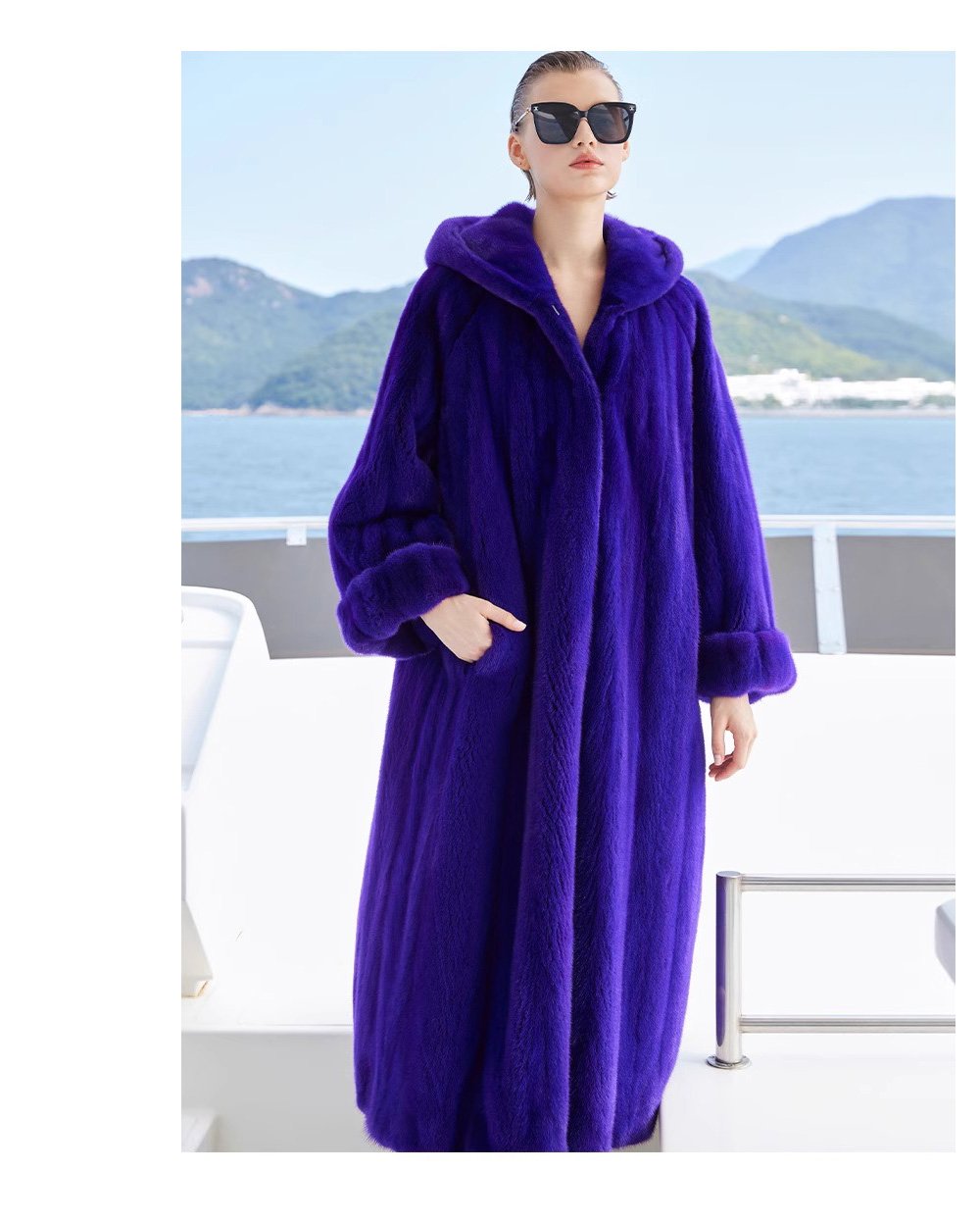 original hooded velvet mink fur coat for women — imported full pelt design, 2025 new winter collection