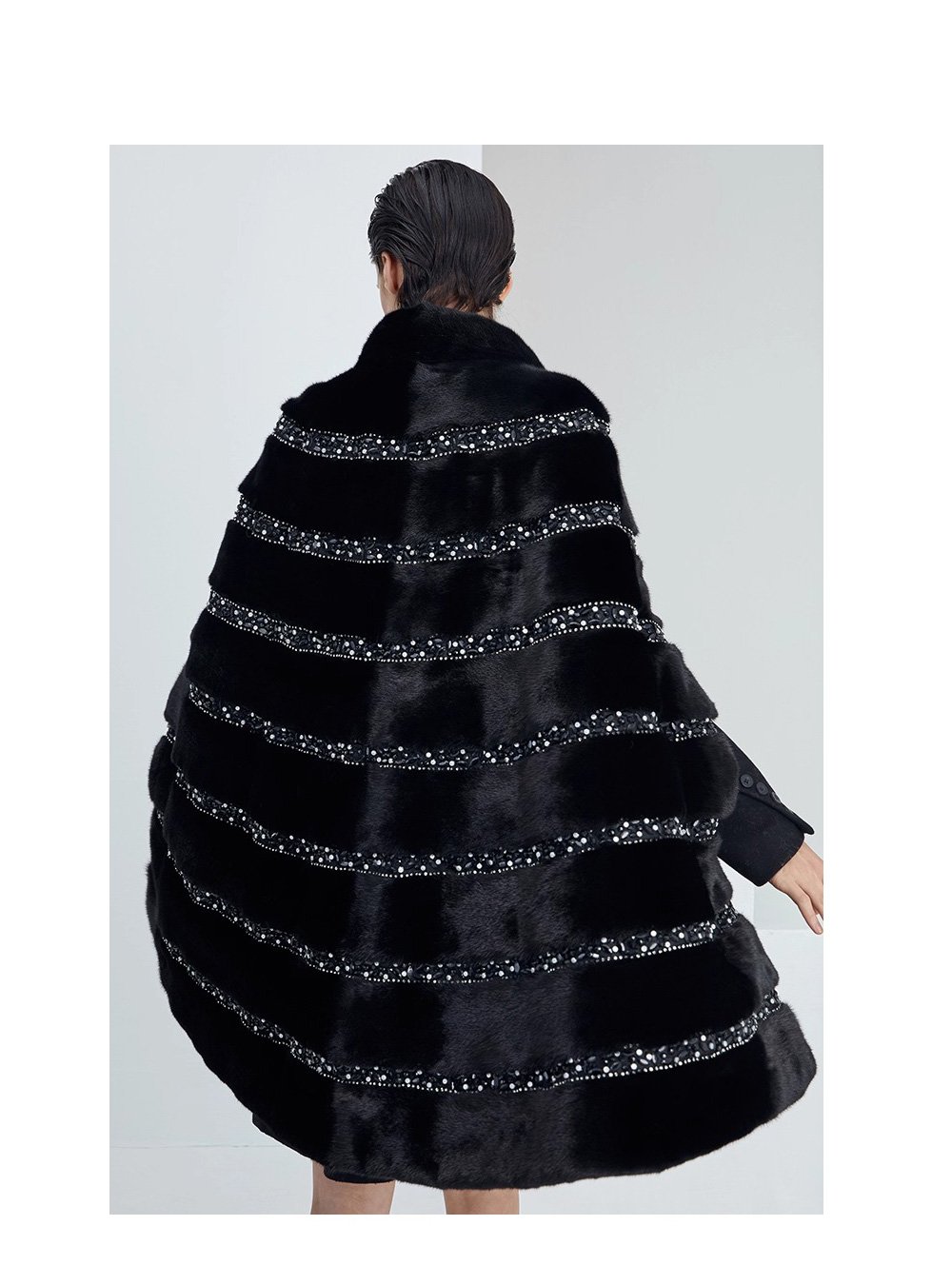 high end “love at first sight” imported full pelt mink fur shawl coat for women — new fashion mink fur outerwear