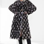 original imported blue purple chinchilla fur coat for women — natural color long coat, 2025 new winter collection