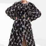 original imported blue purple chinchilla fur coat for women — natural color long coat, 2025 new winter collection