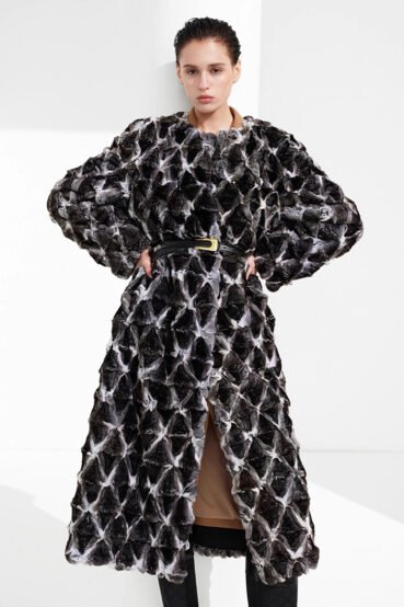 original imported blue purple chinchilla fur coat for women — natural color long coat, 2025 new winter collection