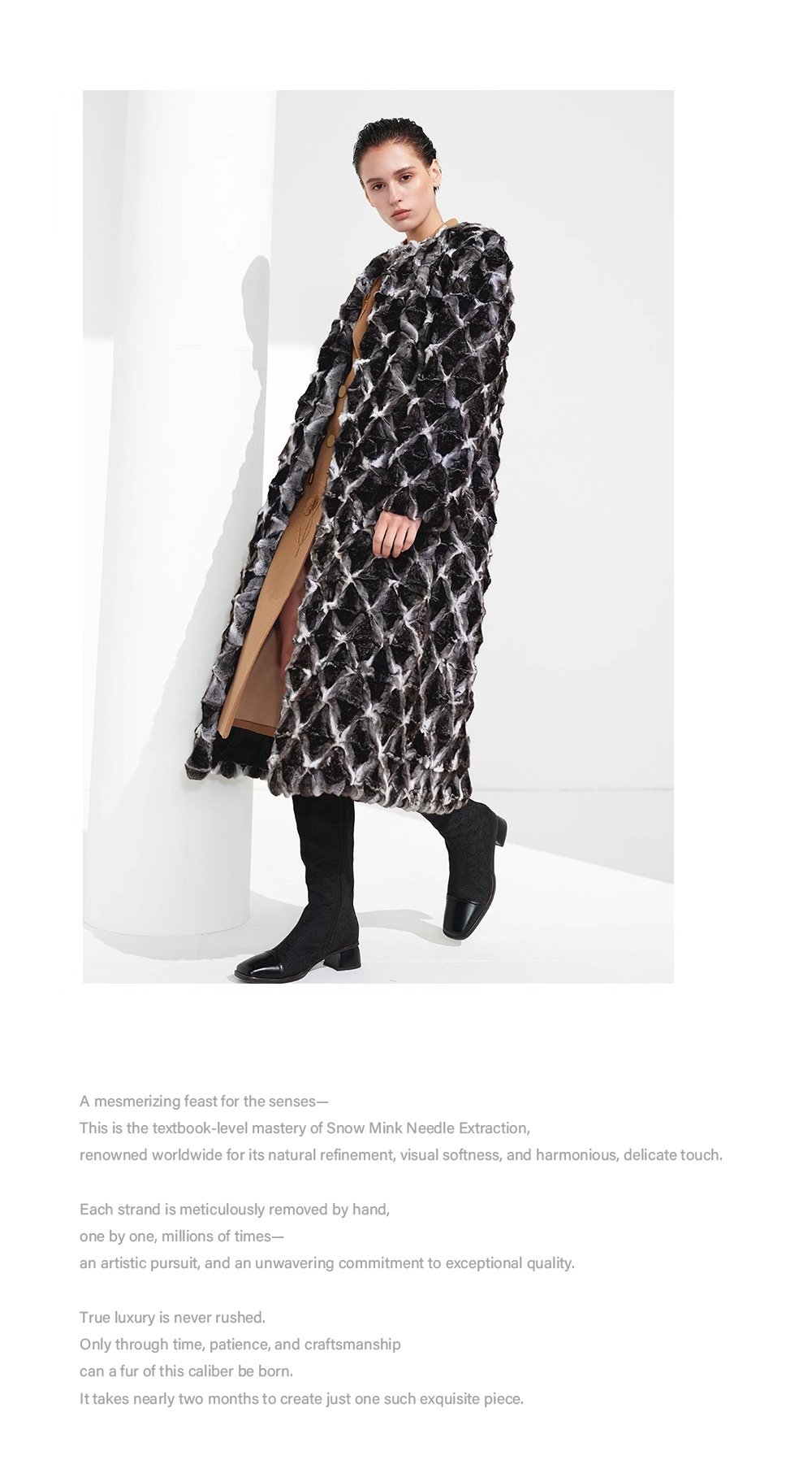 original imported blue purple chinchilla fur coat for women — natural color long coat, 2025 new winter collection