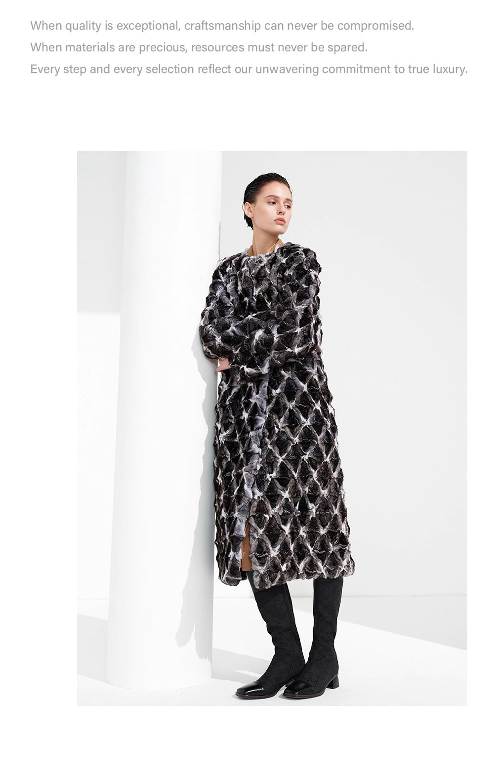 original imported blue purple chinchilla fur coat for women — natural color long coat, 2025 new winter collection