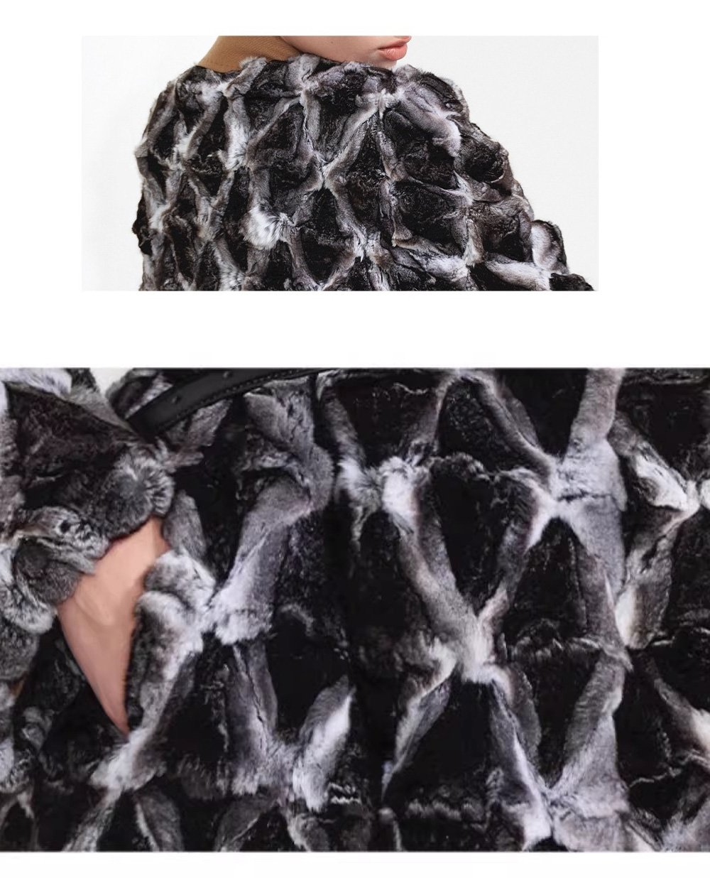 original imported blue purple chinchilla fur coat for women — natural color long coat, 2025 new winter collection