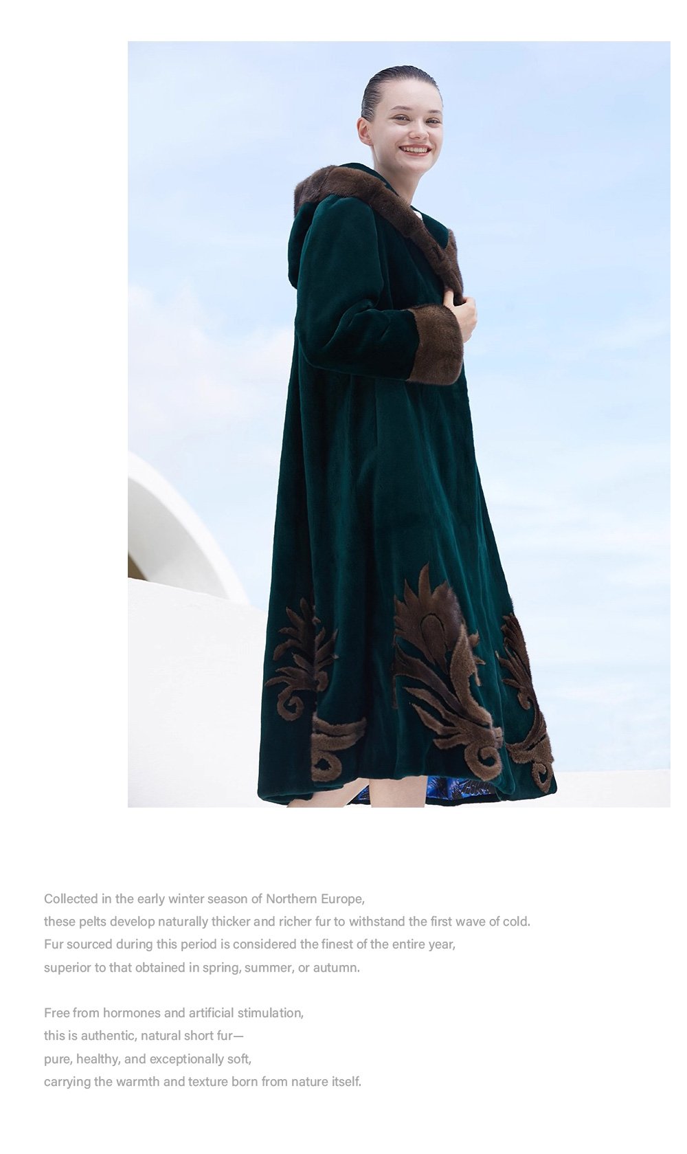 women’s imported full pelt american mink fur coat — over knee long style, 2025 new winter collection