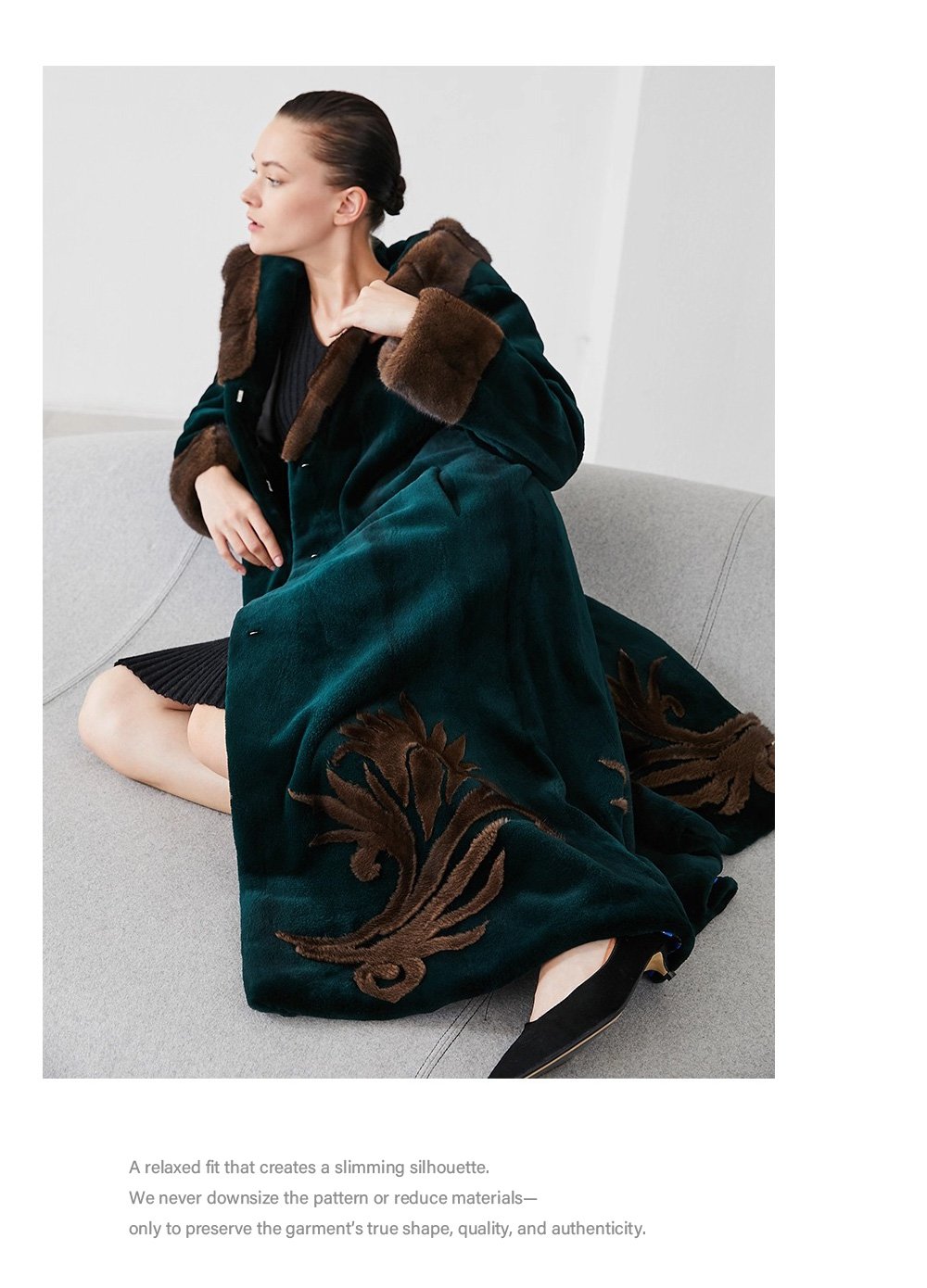 women’s imported full pelt american mink fur coat — over knee long style, 2025 new winter collection