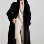 women’s imported full pelt velvet mink fur coat — over knee long style, new autumn/winter collection