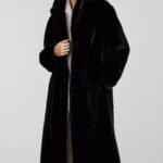 women’s imported full pelt velvet mink fur coat — over knee long style, new autumn/winter collection