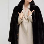 women’s imported full pelt velvet mink fur coat — over knee long style, new autumn/winter collection