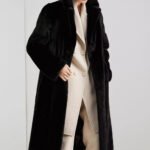 women’s imported full pelt velvet mink fur coat — over knee long style, new autumn/winter collection