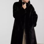 women’s imported full pelt velvet mink fur coat — over knee long style, new autumn/winter collection