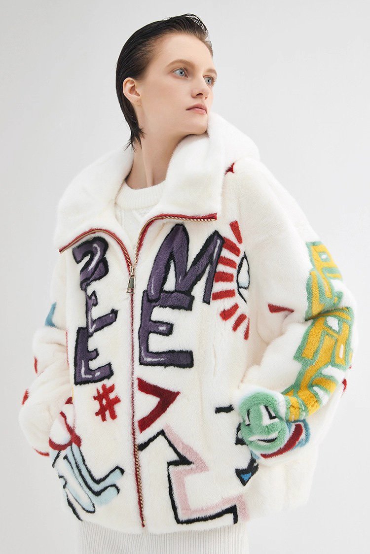 original imported hooded mink fur jacket for women — short, youthful & fashionable full pelt winter coat