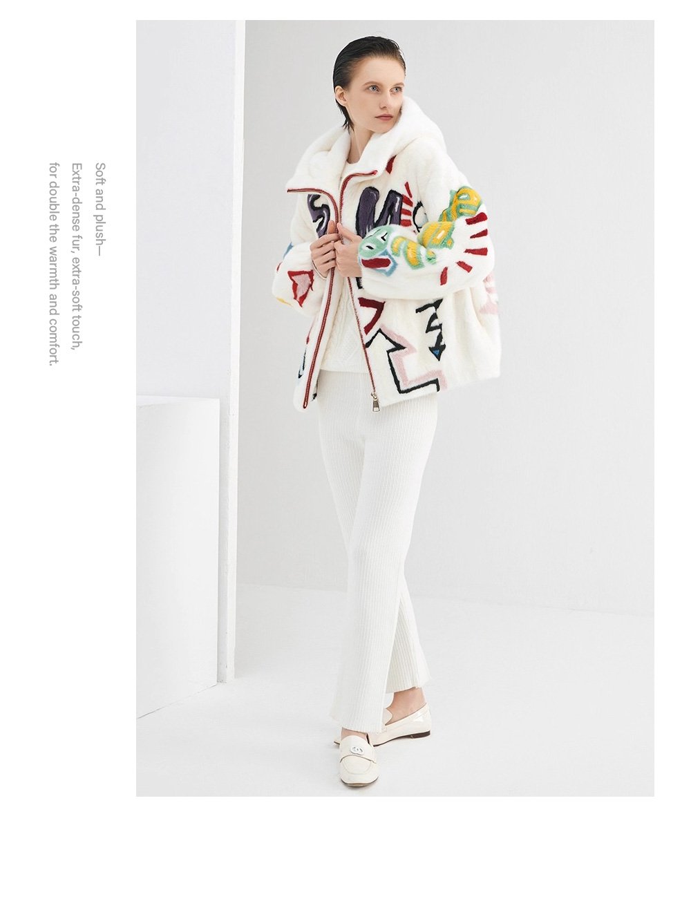 original imported hooded mink fur jacket for women — short, youthful & fashionable full pelt winter coat