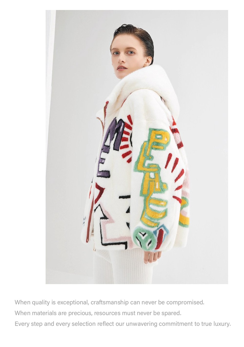 original imported hooded mink fur jacket for women — short, youthful & fashionable full pelt winter coat