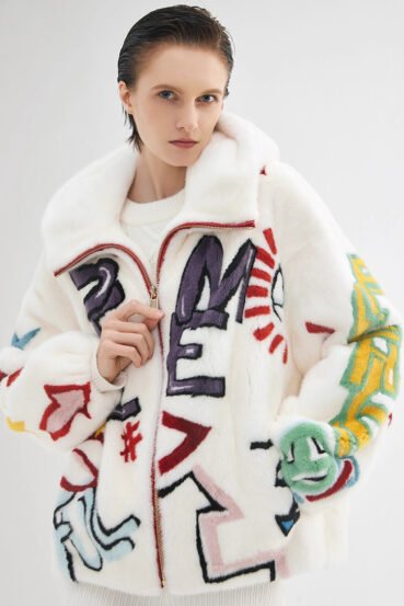 original imported hooded mink fur jacket for women — short, youthful & fashionable full pelt winter coat