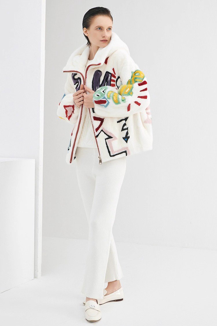 original imported hooded mink fur jacket for women — short, youthful & fashionable full pelt winter coat