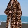 original leopard series imported plucked mink fur coat for women — new fashion winter mink coat