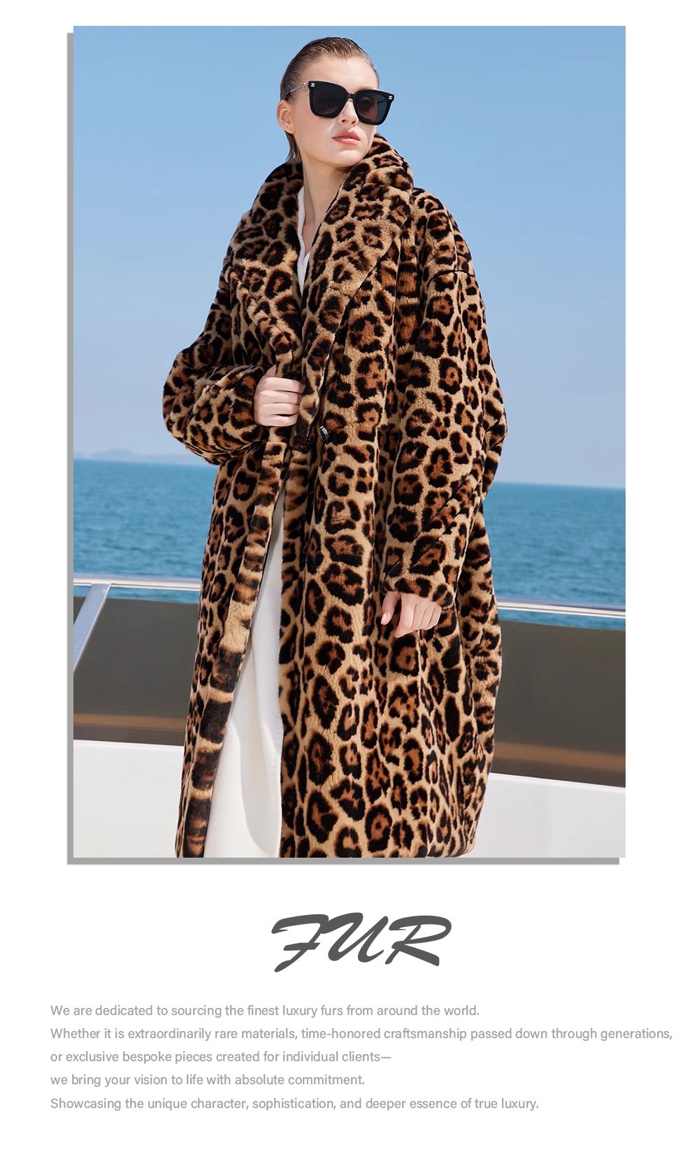 original leopard series imported plucked mink fur coat for women — new fashion winter mink coat