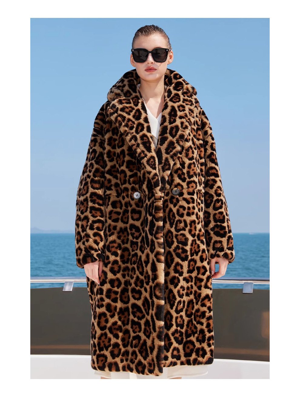 original leopard series imported plucked mink fur coat for women — new fashion winter mink coat