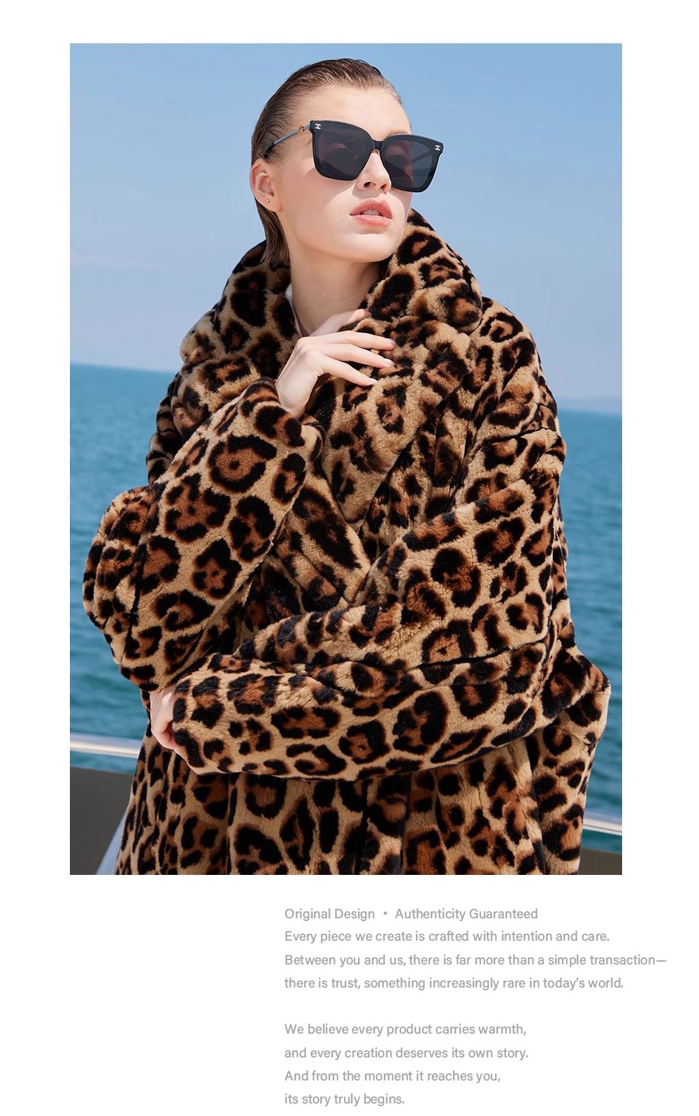 original leopard series imported plucked mink fur coat for women — new fashion winter mink coat