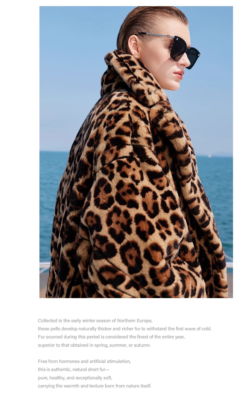 original leopard series imported plucked mink fur coat for women — new fashion winter mink coat