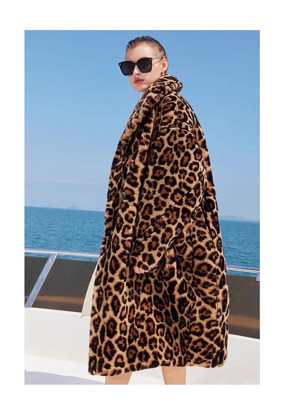 original leopard series imported plucked mink fur coat for women — new fashion winter mink coat