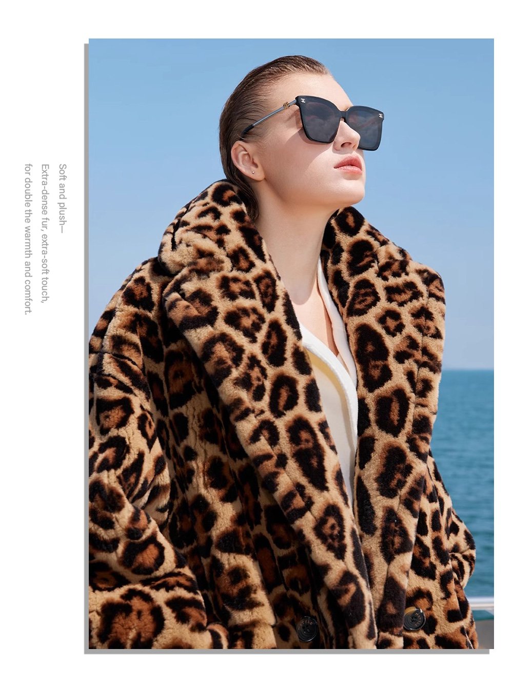original leopard series imported plucked mink fur coat for women — new fashion winter mink coat