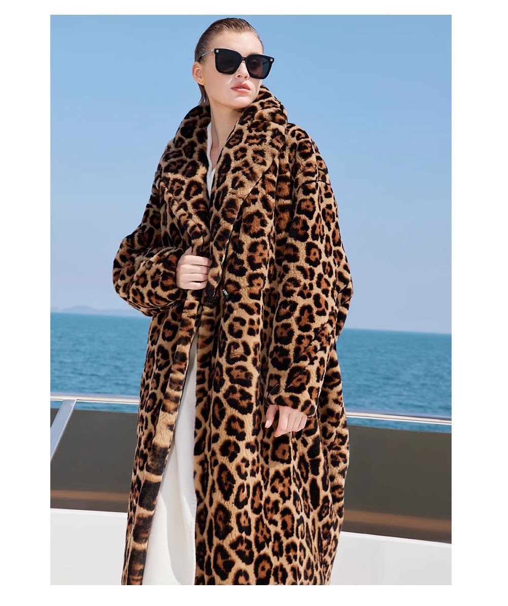original leopard series imported plucked mink fur coat for women — new fashion winter mink coat