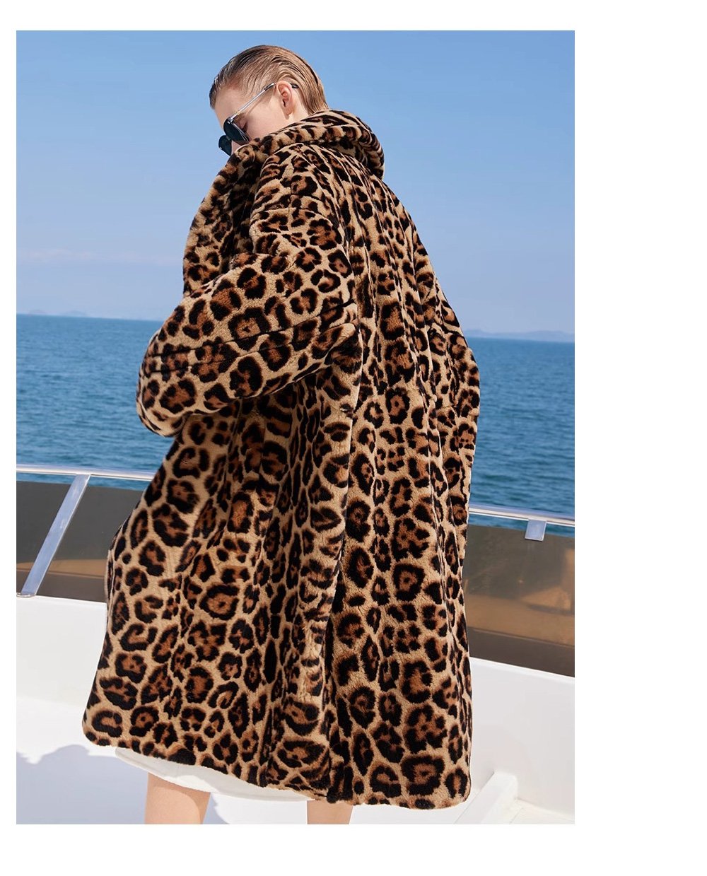 original leopard series imported plucked mink fur coat for women — new fashion winter mink coat