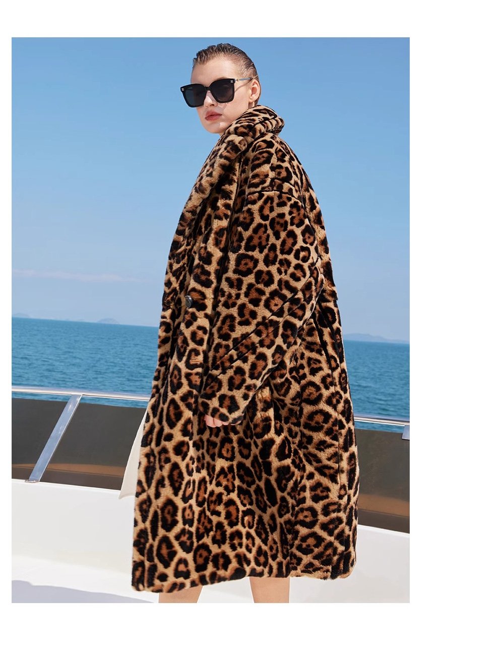 original leopard series imported plucked mink fur coat for women — new fashion winter mink coat