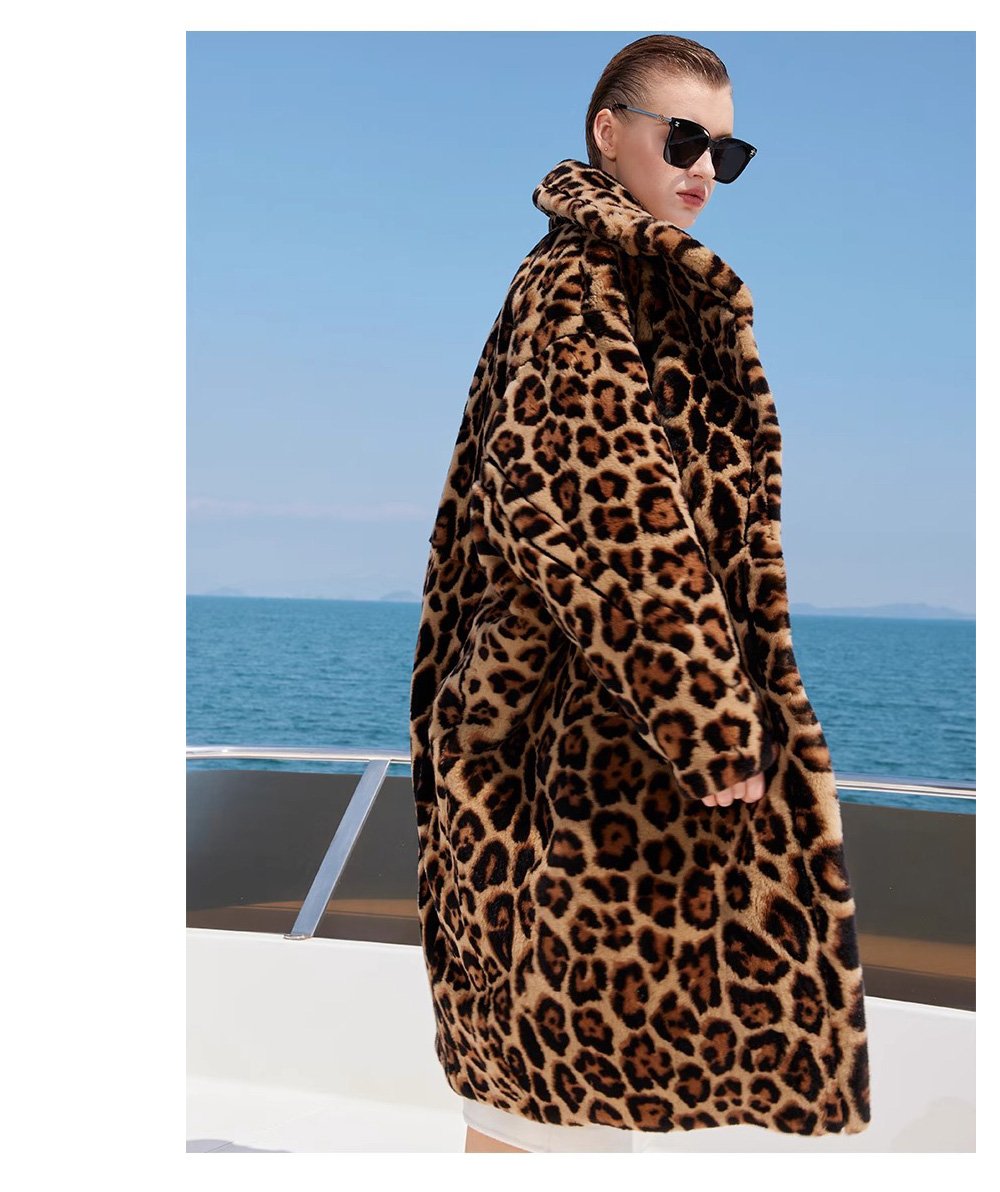 original leopard series imported plucked mink fur coat for women — new fashion winter mink coat