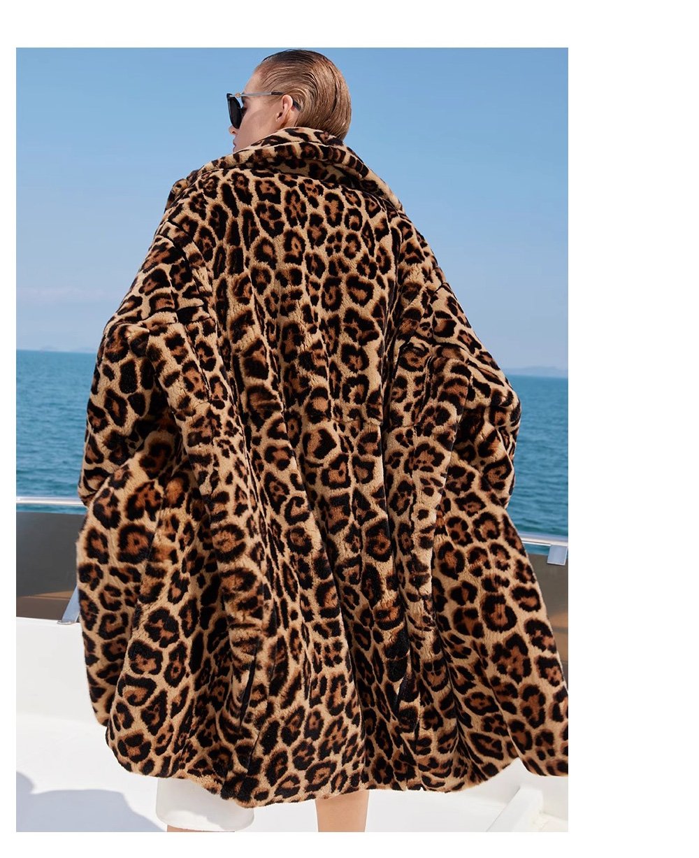 original leopard series imported plucked mink fur coat for women — new fashion winter mink coat