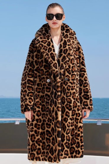 original leopard series imported plucked mink fur coat for women — new fashion winter mink coat