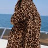 original leopard series imported plucked mink fur coat for women — new fashion winter mink coat