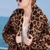 original leopard series imported plucked mink fur coat for women — new fashion winter mink coat