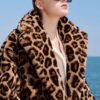 original leopard series imported plucked mink fur coat for women — new fashion winter mink coat