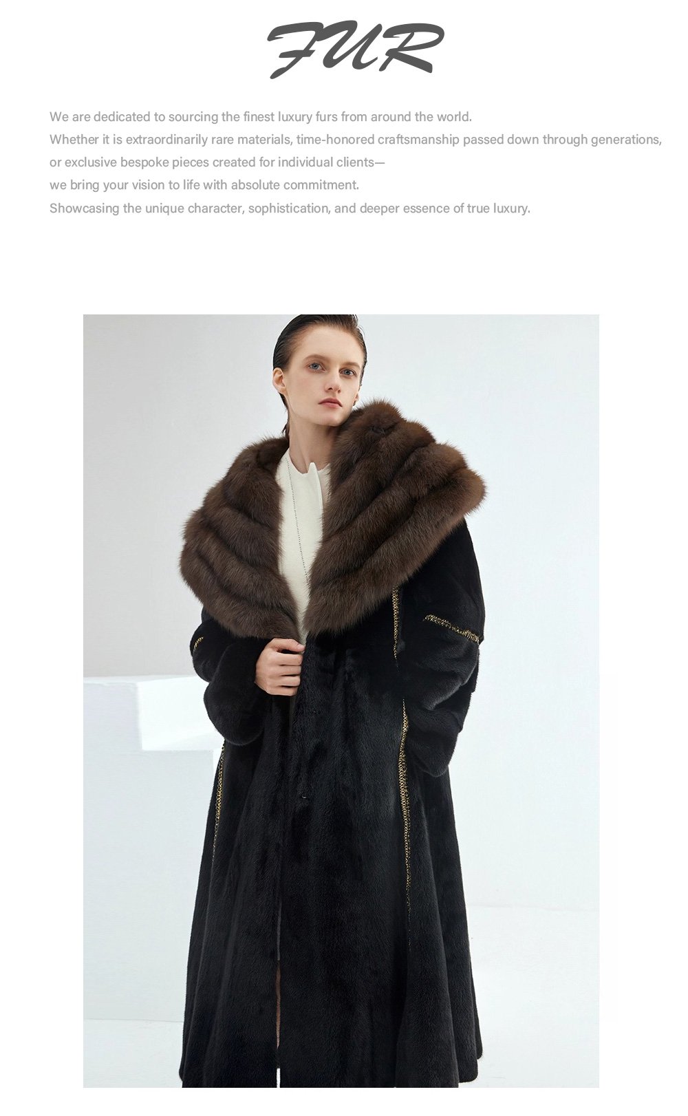 original imported bestselling mink fur coat for women — full pelt long style with large fur collar, new winter collection
