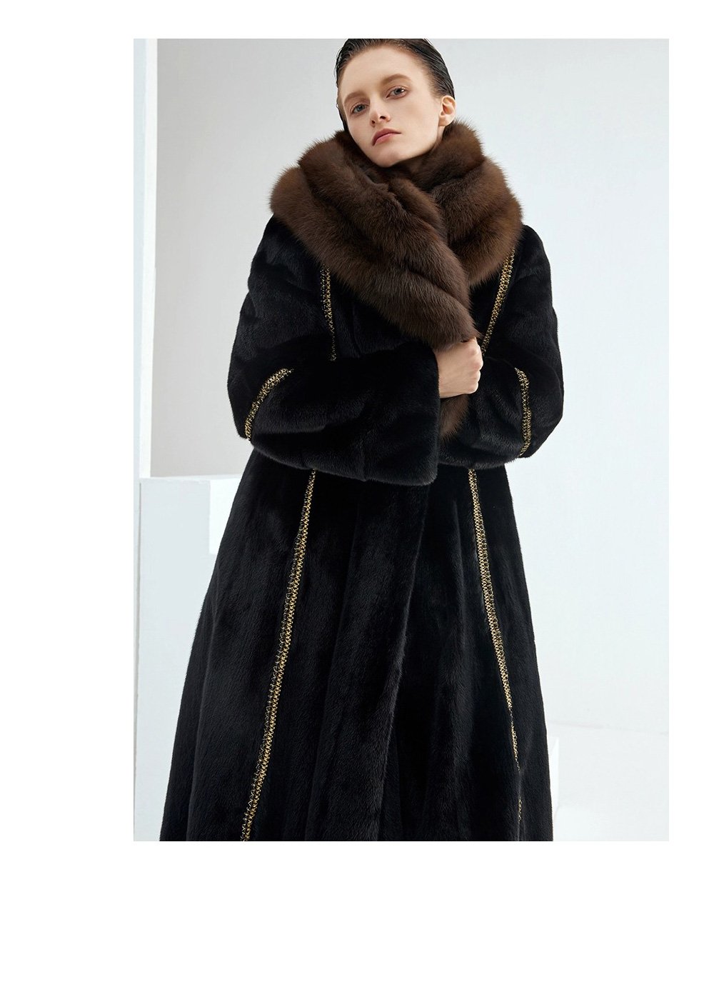 original imported bestselling mink fur coat for women — full pelt long style with large fur collar, new winter collection