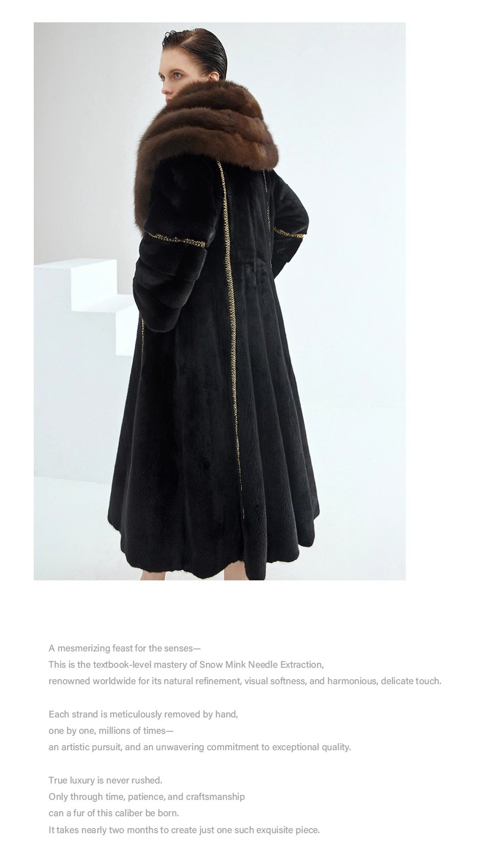 original imported bestselling mink fur coat for women — full pelt long style with large fur collar, new winter collection