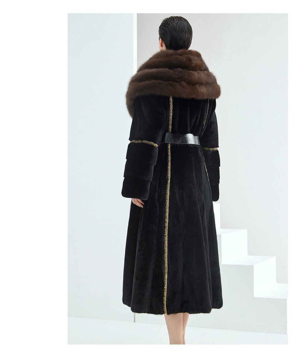 original imported bestselling mink fur coat for women — full pelt long style with large fur collar, new winter collection
