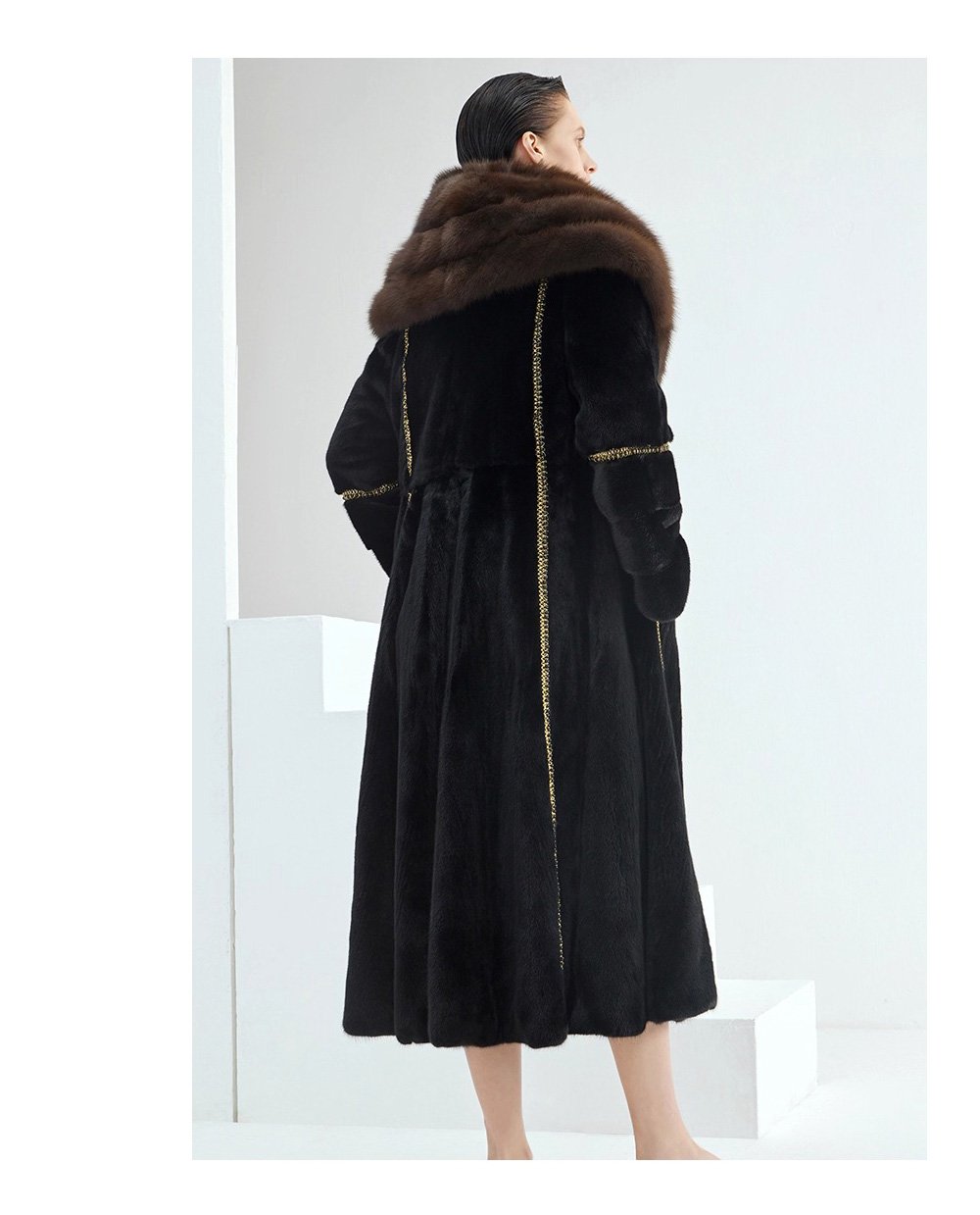 original imported bestselling mink fur coat for women — full pelt long style with large fur collar, new winter collection