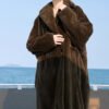 original imported mink fur coat for women — fashion teddy style, full pelt design, 2025 new winter collection