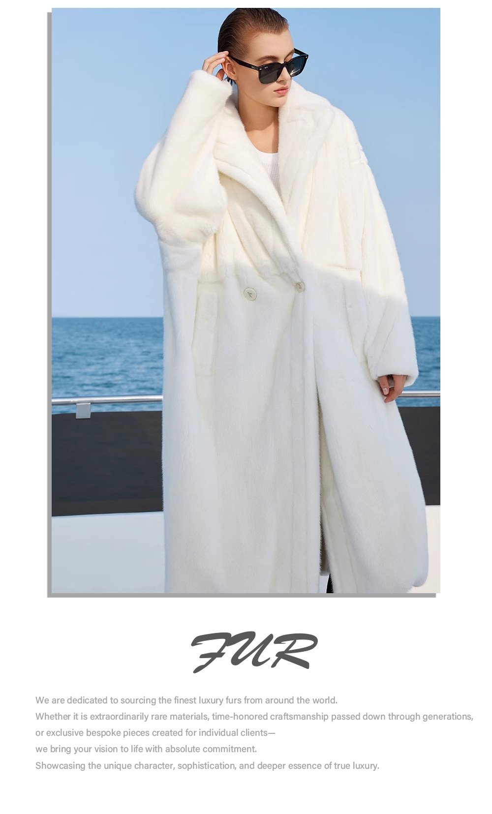 original imported mink fur coat for women — fashion teddy style, full pelt design, 2025 new winter collection