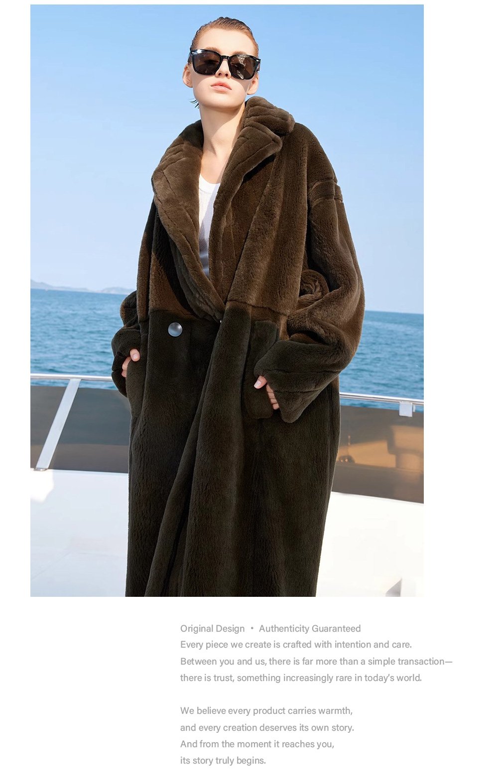 original imported mink fur coat for women — fashion teddy style, full pelt design, 2025 new winter collection