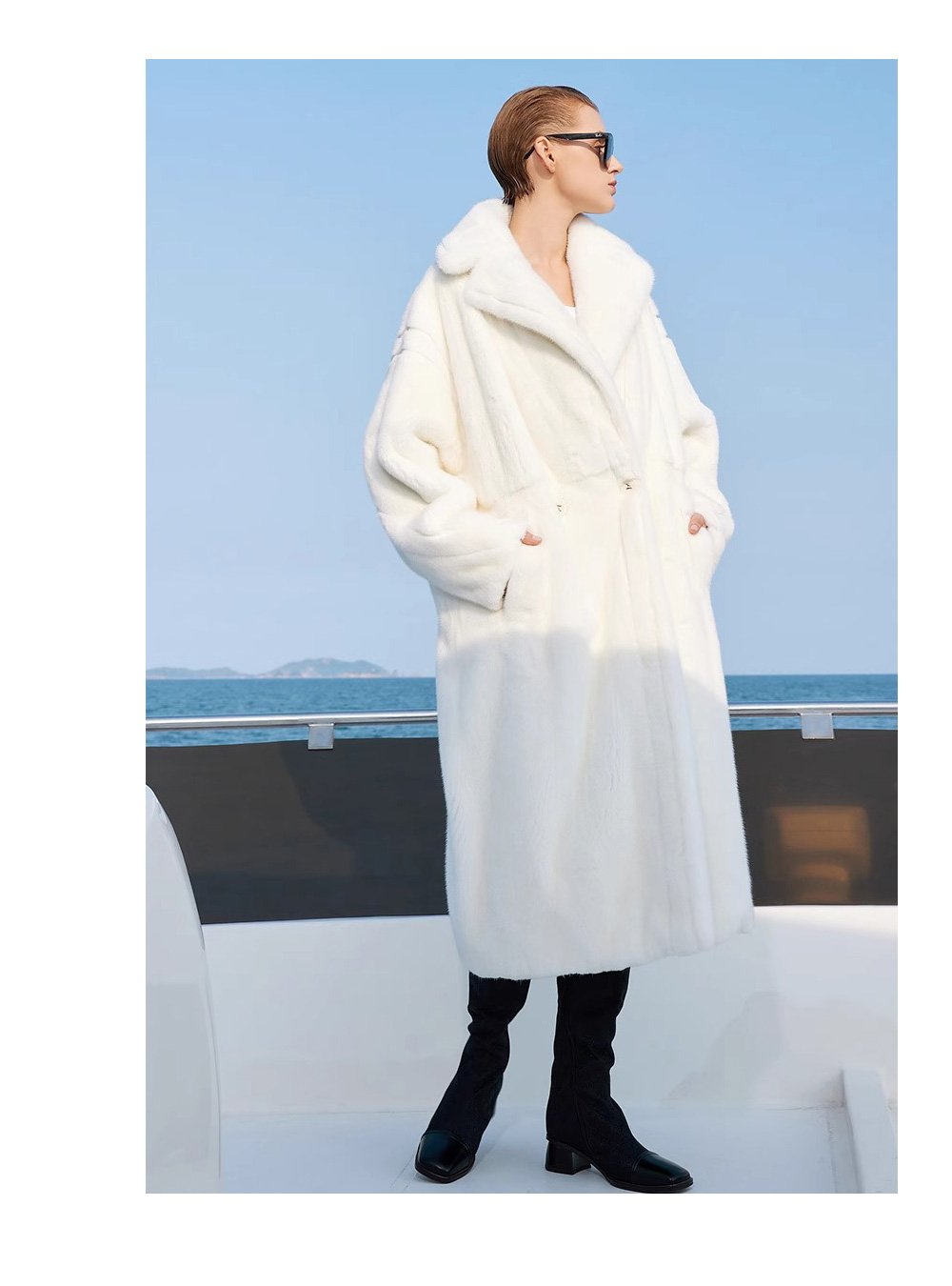 original imported mink fur coat for women — fashion teddy style, full pelt design, 2025 new winter collection