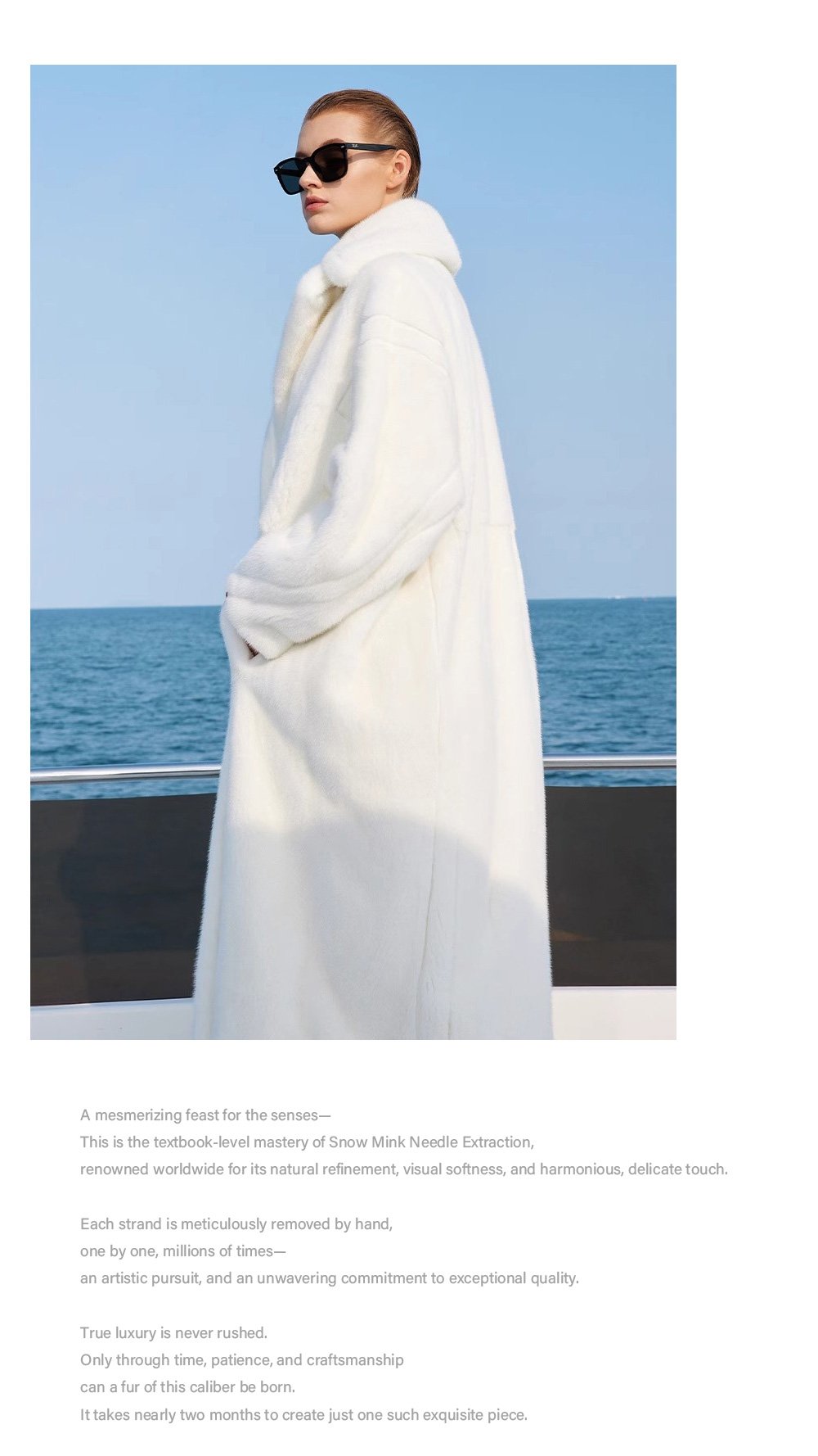 original imported mink fur coat for women — fashion teddy style, full pelt design, 2025 new winter collection