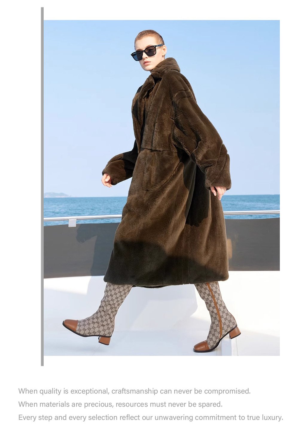 original imported mink fur coat for women — fashion teddy style, full pelt design, 2025 new winter collection