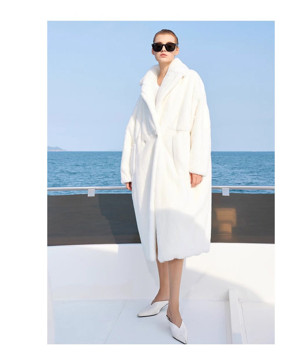 original imported mink fur coat for women — fashion teddy style, full pelt design, 2025 new winter collection